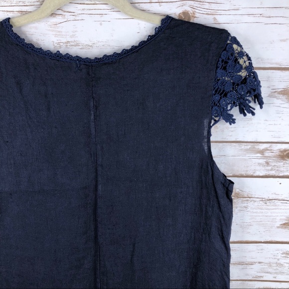 Martina Innocenti floral crochet trim linen dress - Picture 7 of 8